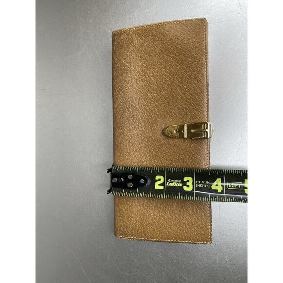 GUCCI Vintage Leather Long Wallet Golden Brown Gold Hardware Classic - Picture 11 of 11